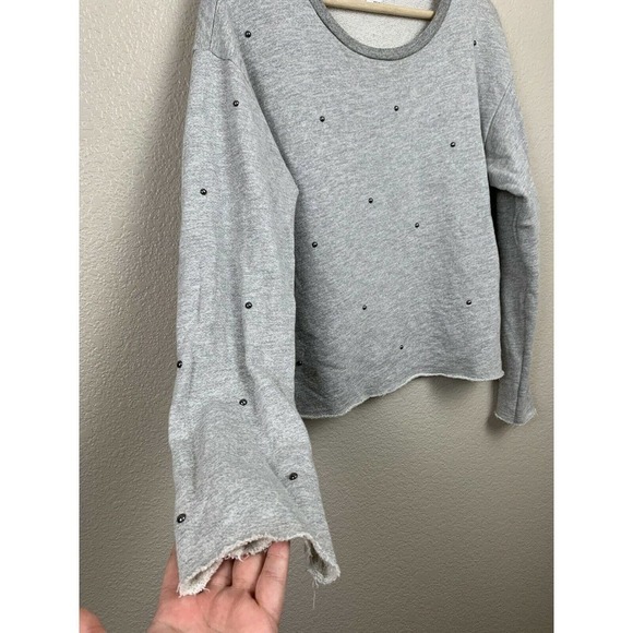 Sundry Raw Edge Boxy Studded Sweatshirt 1 - Picture 3 of 5